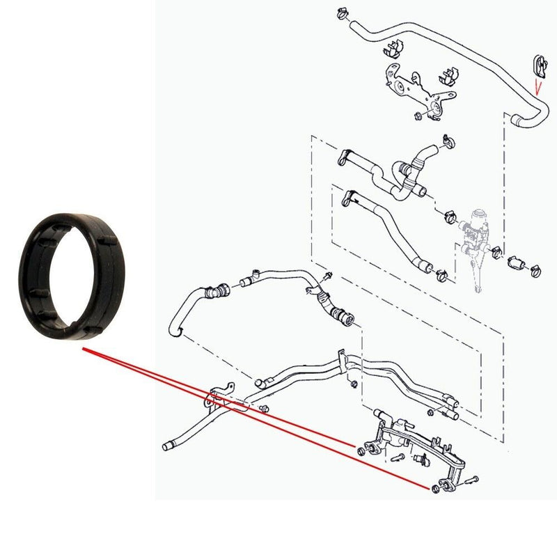 Jaguar XE XF XJ XK F-Type Heater Manifold Pipe O-Ring 3.0 V6 5.0 V8 AJ811600