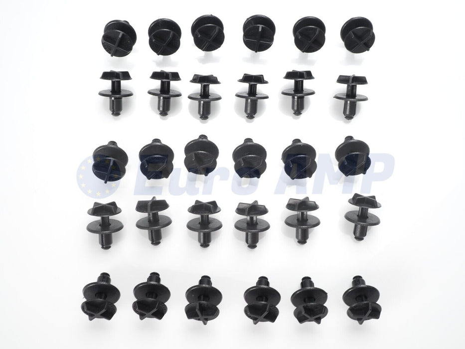 2012-2022 Land Rover 30 Pieces Push Retainer Clip Battery Cover & Cowl Panel - (LR024316)