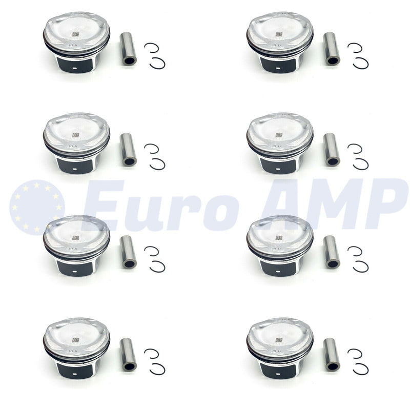 2010-2015 Jaguar Land Rover Piston Assembly w/Rings Set of (8)+0.50 - AJ133 5.0L V8 NA